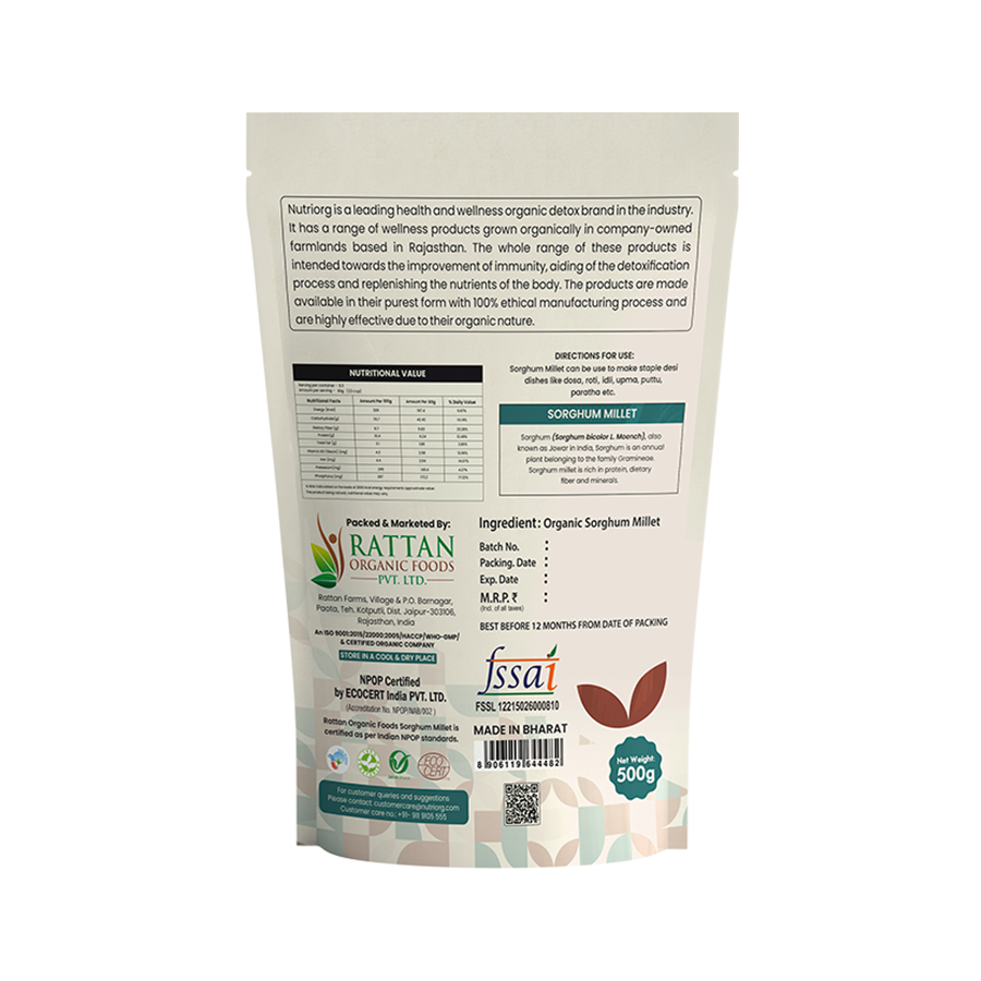 Nutriorg Organic Sorghum Millet 500g