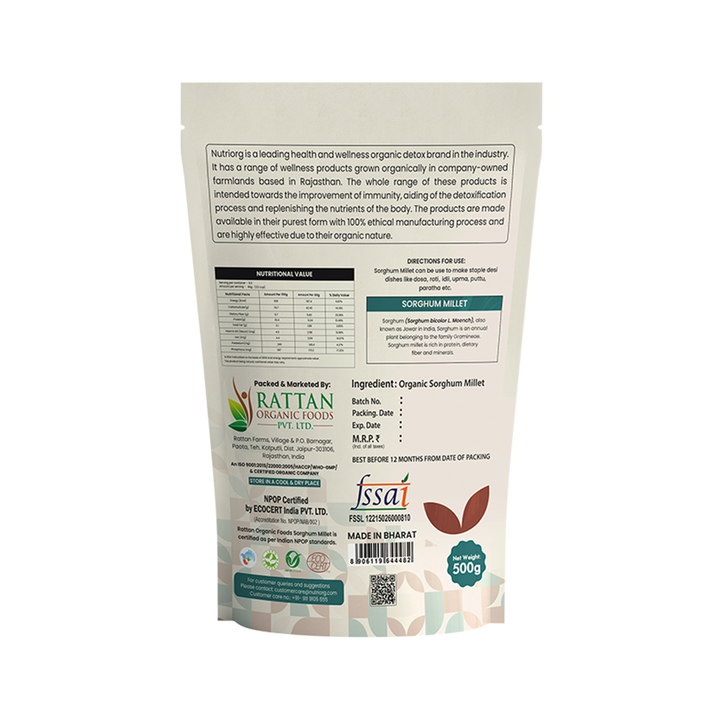 Nutriorg Organic Sorghum Millet 500g