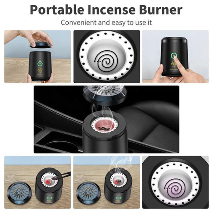 Bakhoor Burner, Electric Bakhoor, Oud Burner, Car Incense Burner, Mini Bakhoor Burner, Rechargeable Incense Burner, Dukhoon Burner, Islamic Gifts