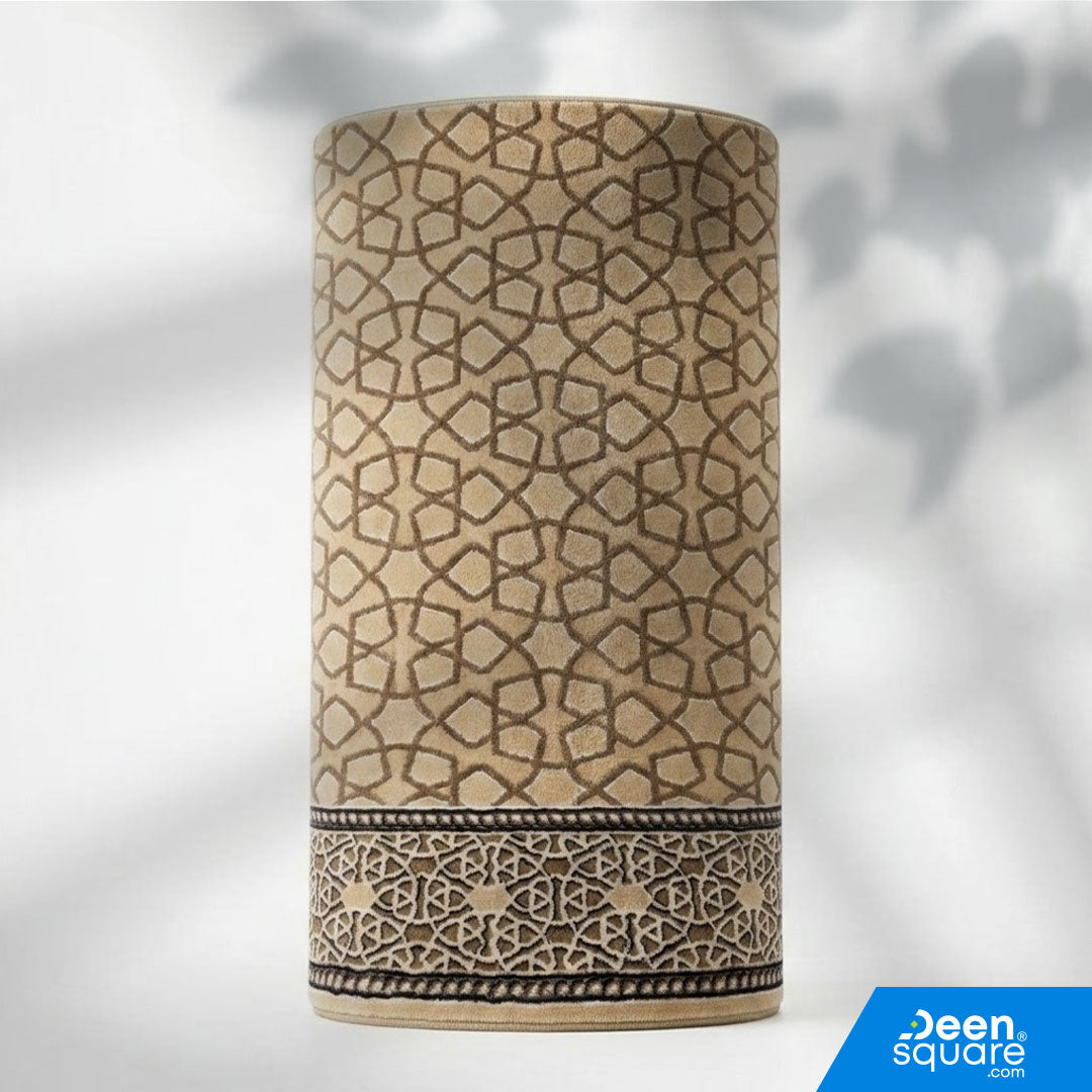 Buy beige mosque carpet 133cm x 25m at deensquare.com. Premium Turkish prayer carpet with fast shipping in Dubai | UAE.