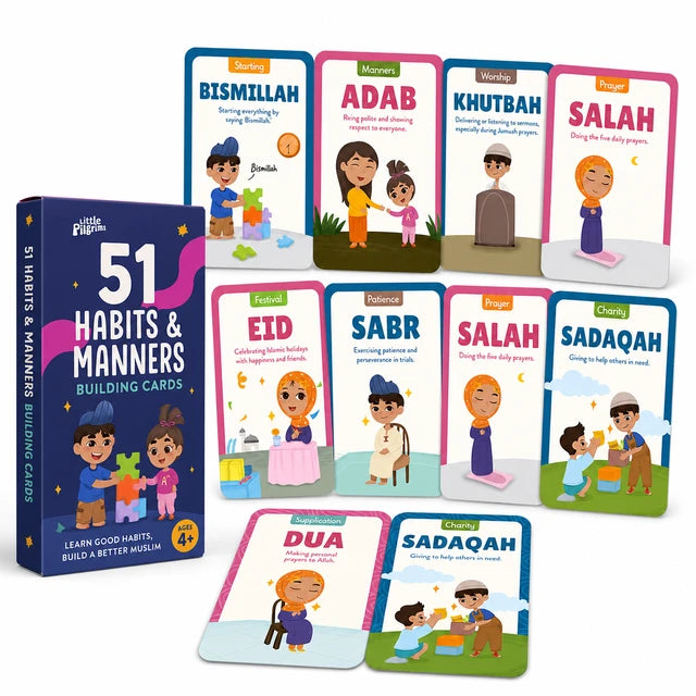Shop Best Behaviours Cards by Little Pilgrims with 50 Islamic manners cards for children. Shop now at DeenSquare | Dubai | UAE.