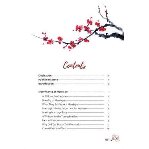 Blissful Marriage - A Gift for the Muslim Groom and Bride table of contents