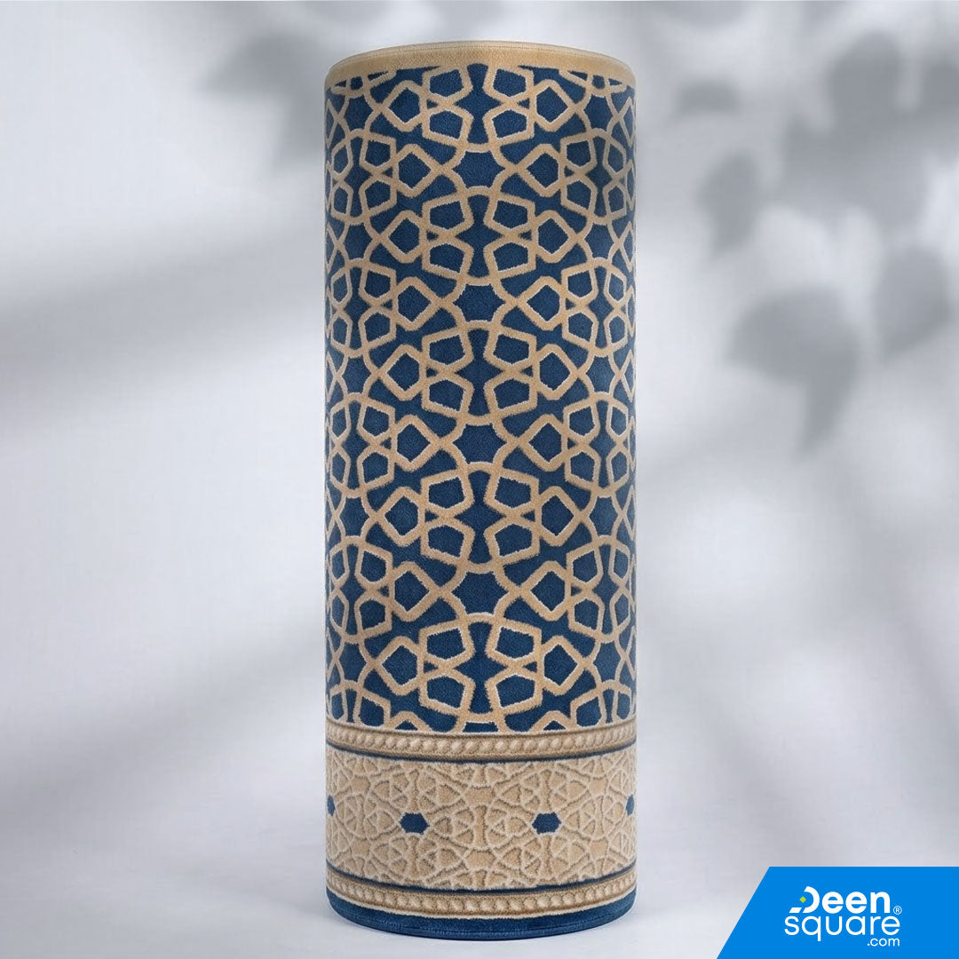Buy blue mosque carpet 133cm x 25m at deensquare.com. Premium Turkish prayer carpet with fast shipping in Dubai | UAE.