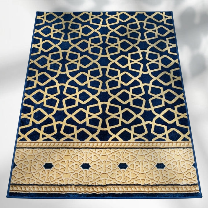 Buy blue mosque carpet 133cm x 25m at deensquare.com. Premium Turkish prayer carpet with fast shipping in Dubai | UAE.