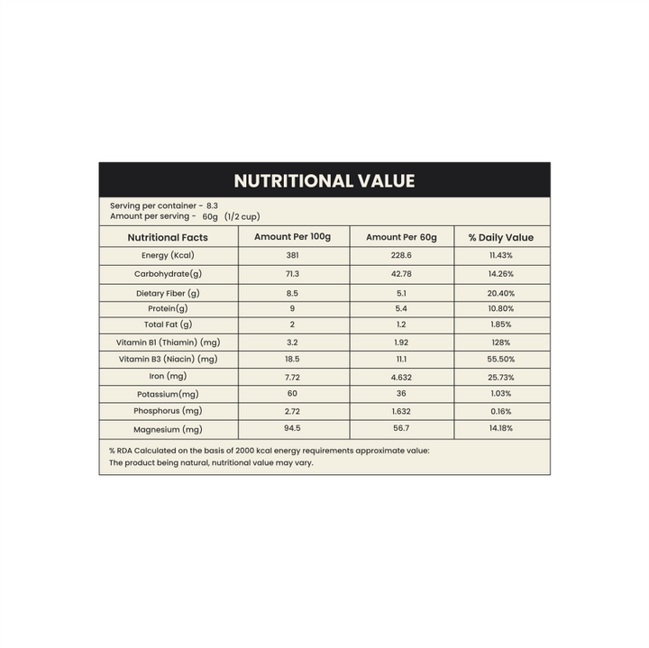 Nutriorg Organic Brown Top Millet 500gm