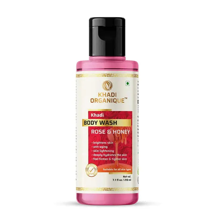 Khadi Organique Natural Rose And Honey Body Wash