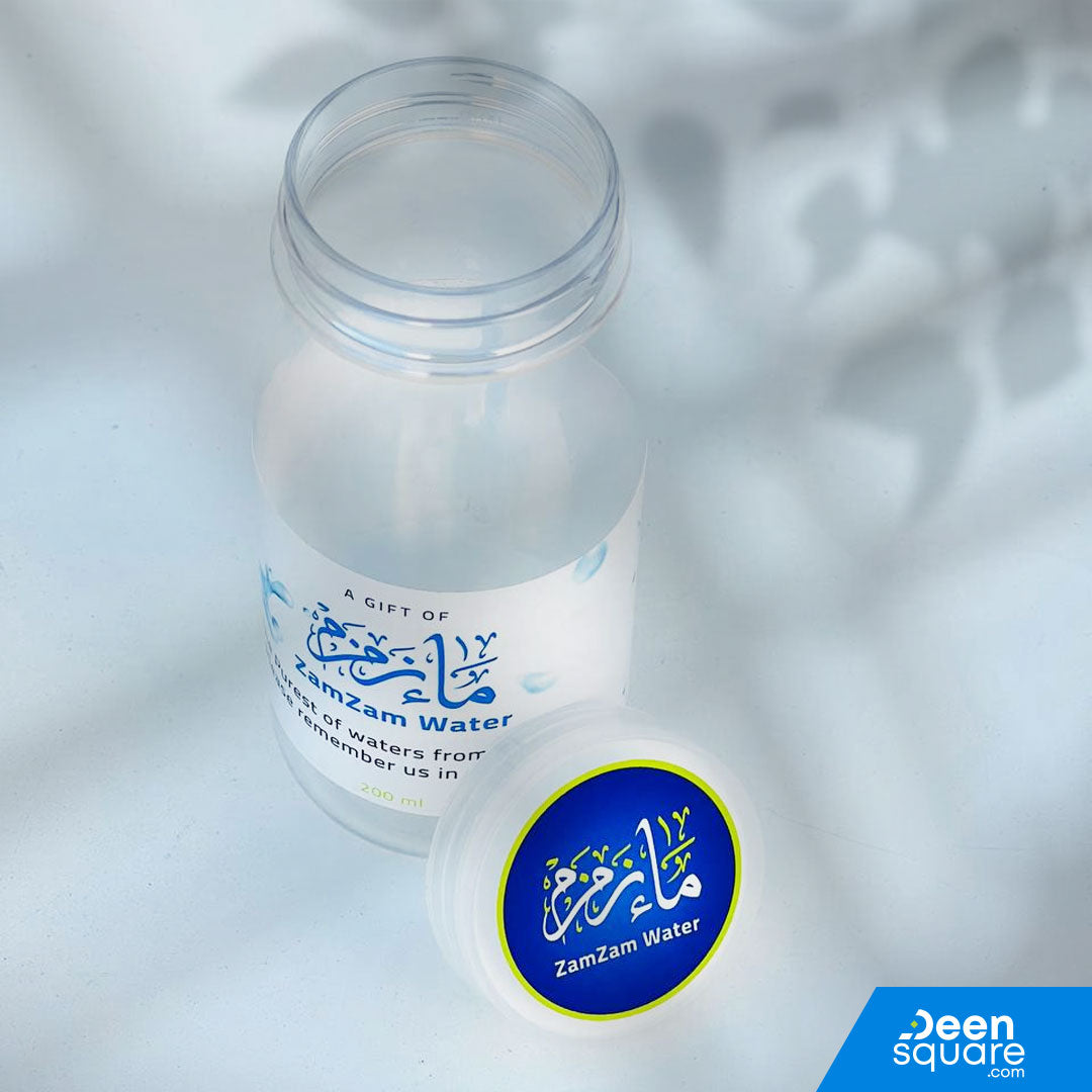 zam zam bottle, empty zam zam bottle, gifting bottle, umrah gifts, hajj gifts, islamic gifts, 200 ml bottle, zamzam container, pilgrimage gifts, deen square