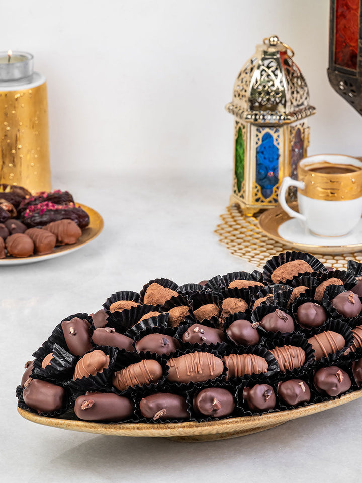 Ceramic Feast Platters – Luxury Dates &amp; Single Origin Chocolate Tray 