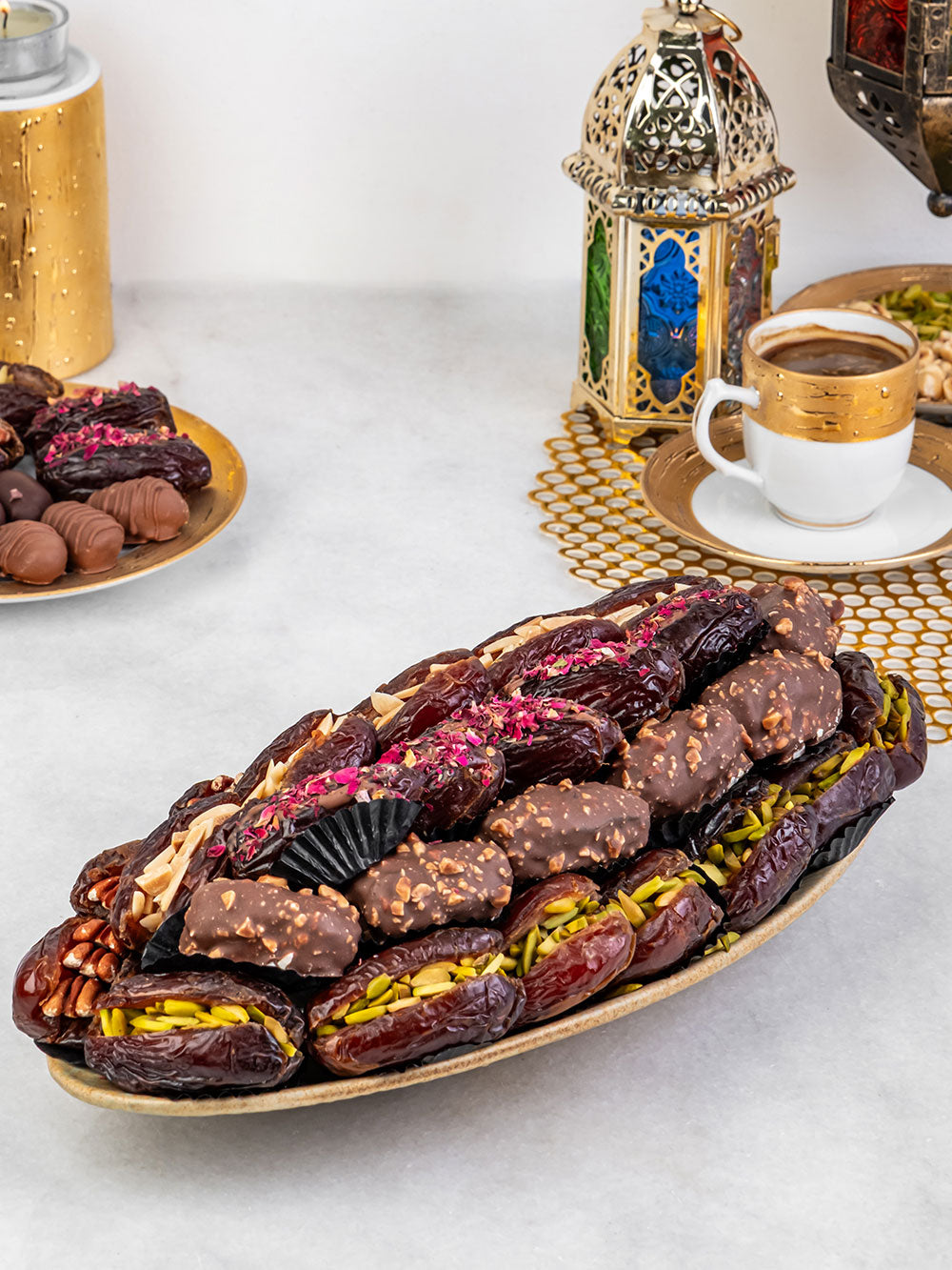 Ceramic Feast Platters – Luxury Dates &amp; Single Origin Chocolate Tray 