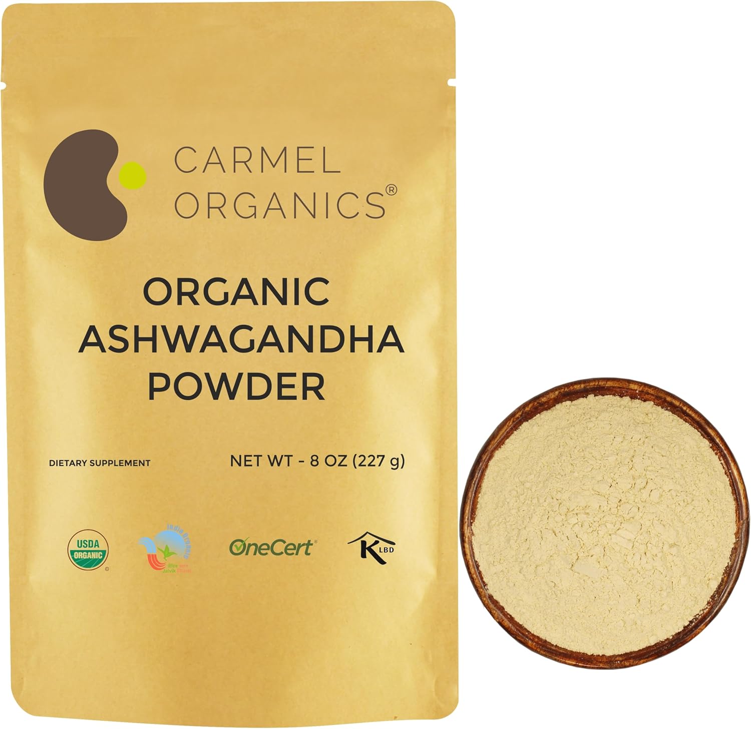 CARMEL ORGANICS Organic Ashwagandha Root Powder