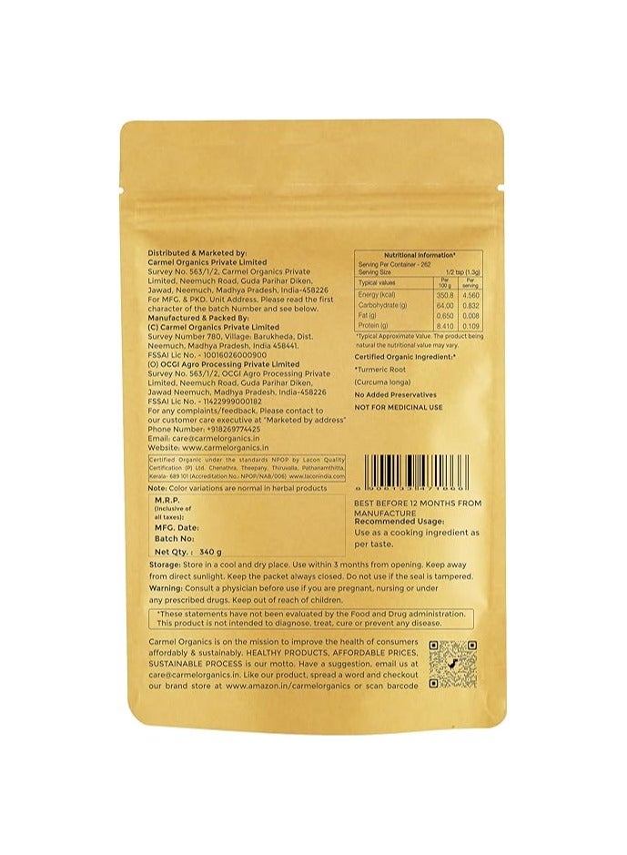 Carmel Organics Turmeric Powder 340G
