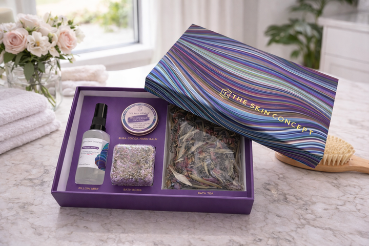 Buy Luxury Self-Care Ritual Box by The Skin Concept at deensquare.com. Premium handcrafted wellness gift set available in Dubai | UAE.