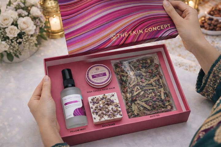 Buy Luxury Care Ritual Box by The Skin Concept at deensquare.com. Premium handcrafted self-care gift set available in Dubai | UAE.