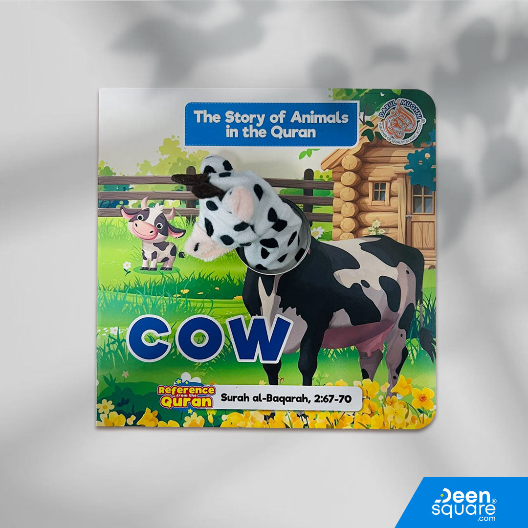 Islamic kids board book about the cow from the Quran. Perfect for age 3+, simple, durable and engaging early learning book by Darul Mughni.