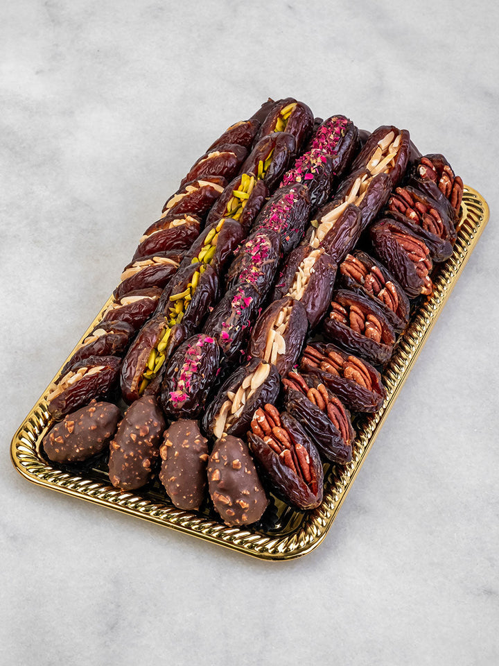 Desert Gold Platter – Luxury Dates &amp; Chocolate Ramadan Gift Tray - Co Chocolat