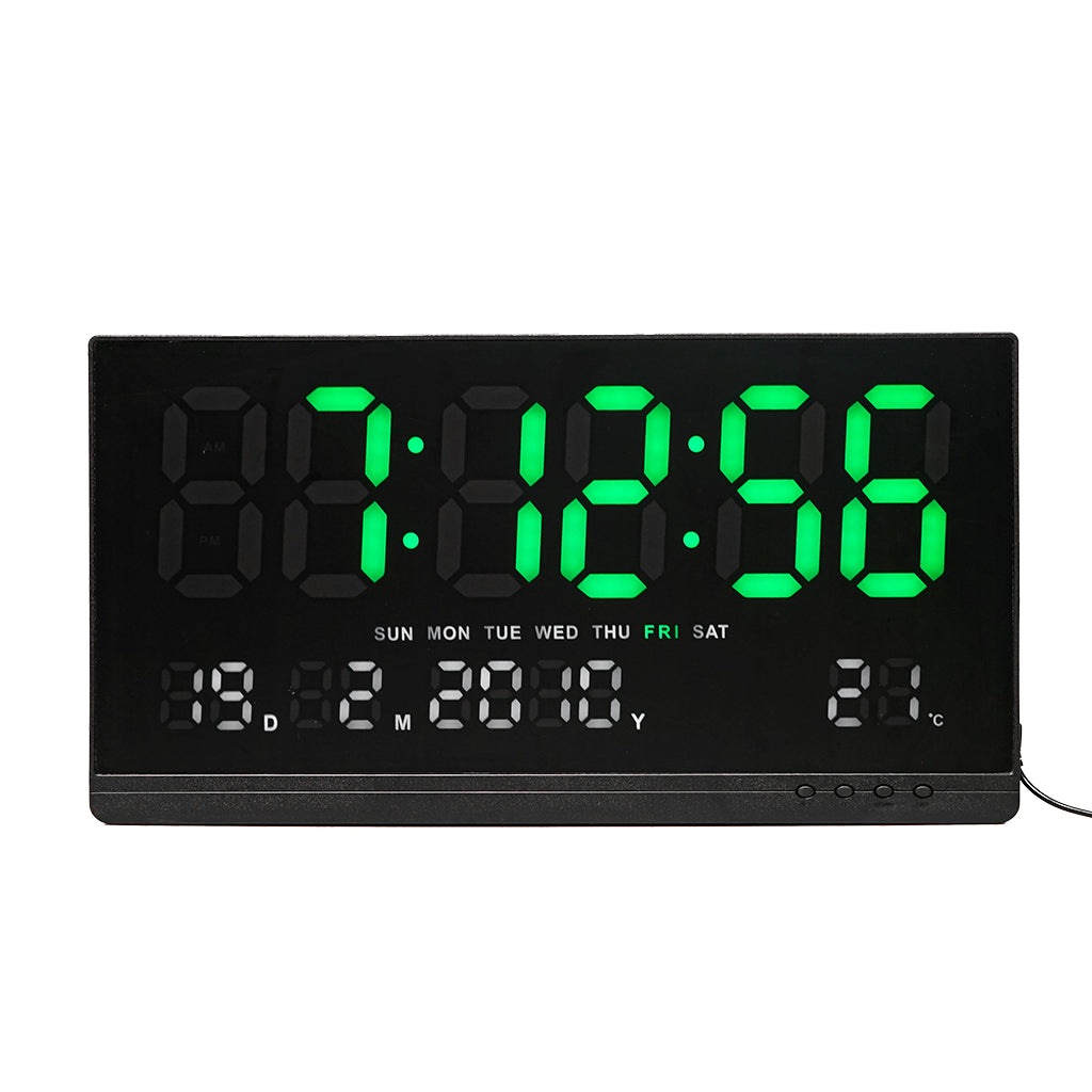LED Digital Calendar Clock (Model: JH-8025) - 35.8 × 15 × 2.8 cm