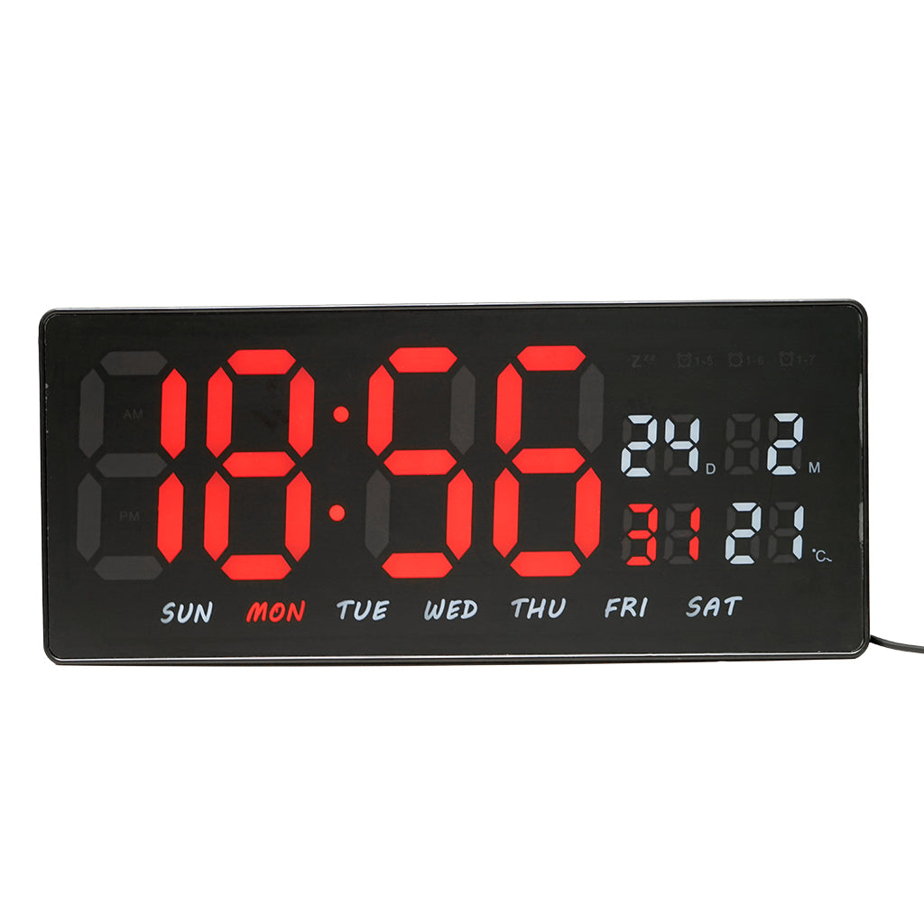 LED Digital Calender Clock (Mode: JH-3604) - 35.8 x 15 x 2.8cm