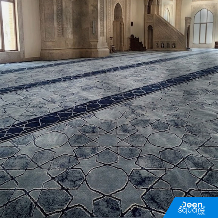 Buy Damascus Blue Mosque Carpet at DeenSquare.com. Fast shipping in Dubai and delivery across UAE from DeenSquare.com for mosques and prayer halls.