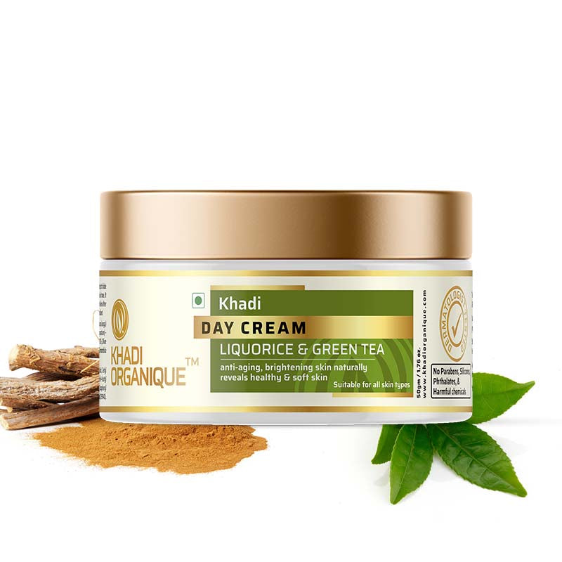 Day Cream (Liquorice & Green tea) - Khadi Organique
