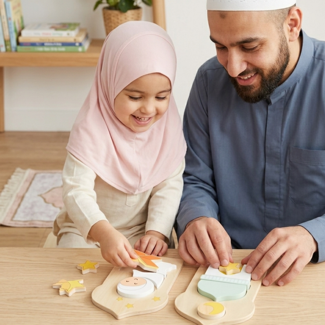 Deen Puzzles | Deen-inspired Wooden Puzzle Set for Kids by hanabee