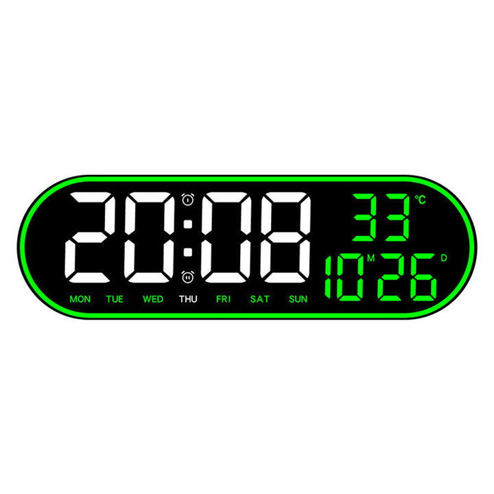 Buy 8021 digital alarm clock at deensquare.com Dubai UAE. LED wall/table clock with temperature display, remote control &amp; adjustable brightness.