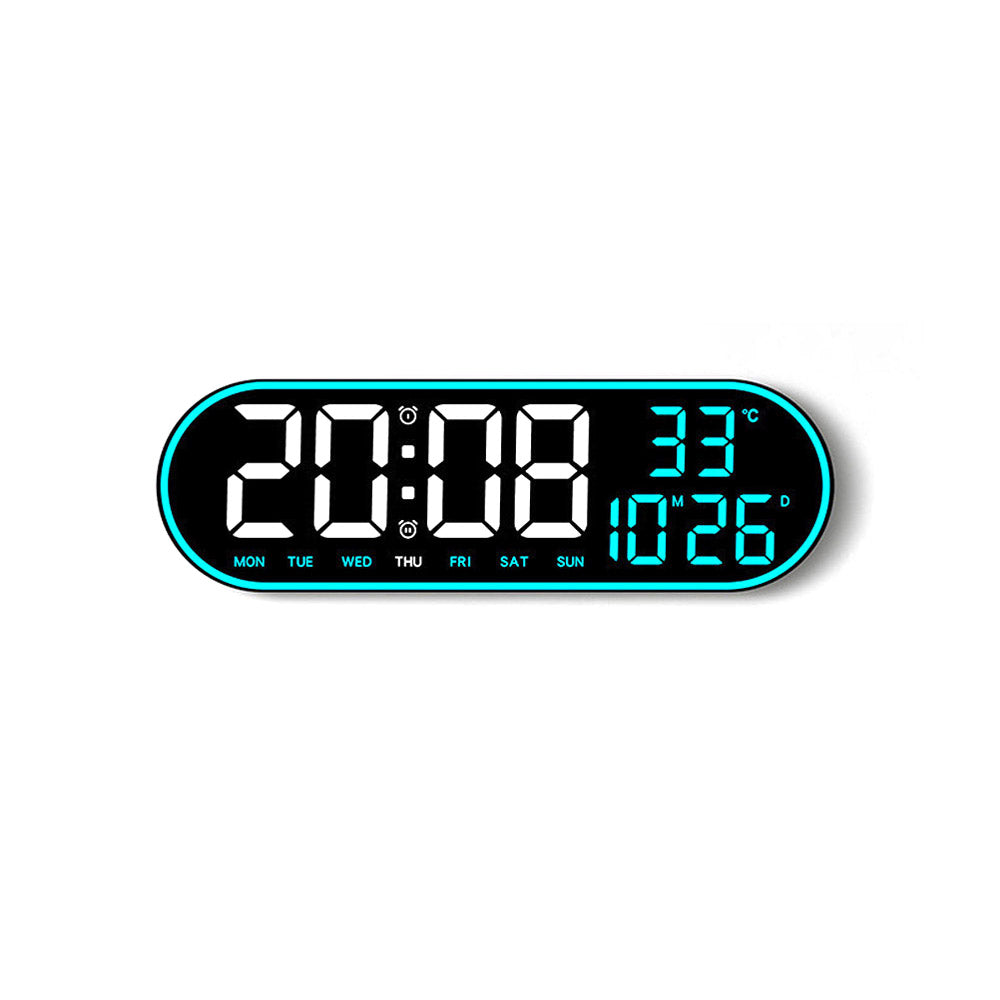 Buy 8021 digital alarm clock at deensquare.com Dubai UAE. LED wall/table clock with temperature display, remote control &amp; adjustable brightness.