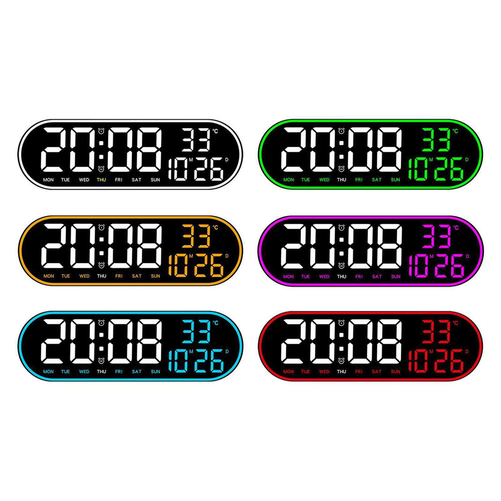 Buy 8021 digital alarm clock at deensquare.com Dubai UAE. LED wall/table clock with temperature display, remote control &amp; adjustable brightness.