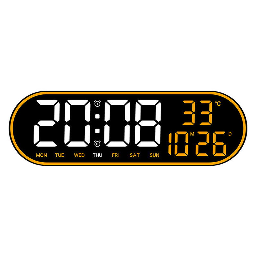 Buy 8021 digital alarm clock at deensquare.com Dubai UAE. LED wall/table clock with temperature display, remote control &amp; adjustable brightness.