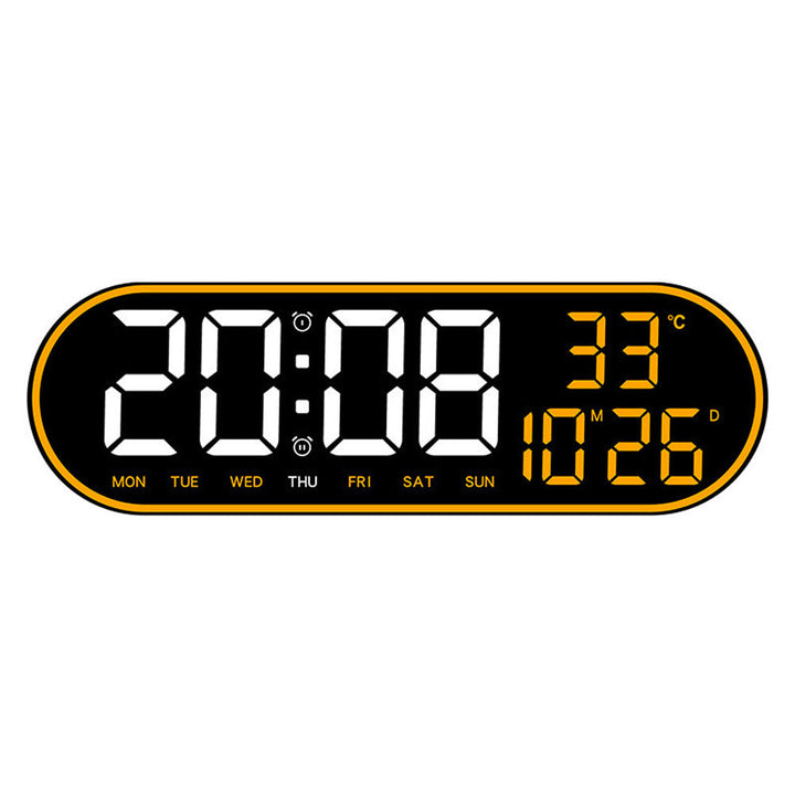 Buy 8021 digital alarm clock at deensquare.com Dubai UAE. LED wall/table clock with temperature display, remote control &amp; adjustable brightness.