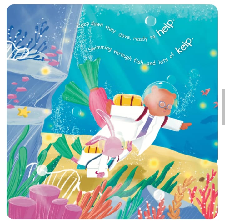 Inside pages of Doctor Bear and Helpful Bunny