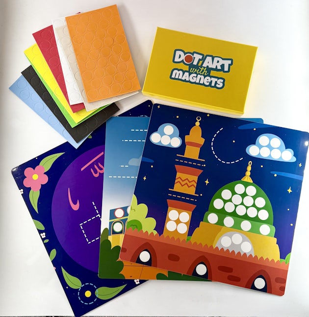 Buy Dot Art with Magnets – Masjids in Islam at deensquare.com. Reusable Islamic activity set for children | Dubai | UAE.
