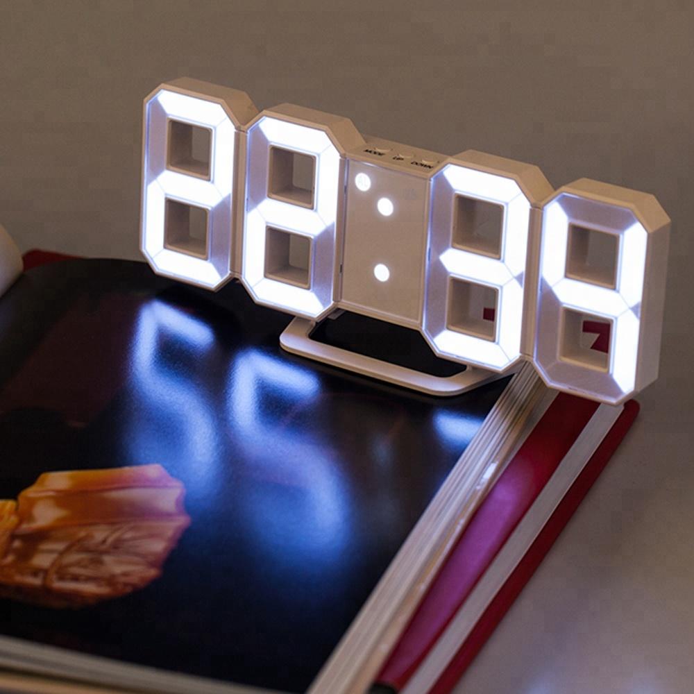 Buy ET524S 3D LED Digital Clock at deensquare.com Dubai | UAE. Modern wall clock with remote control, 3 brightness levels &amp; night mode.