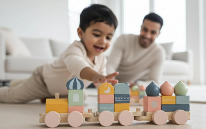 Eeman Express | Islamic Wooden Train Set, Islamic Blocks Activity Toy montessori toy