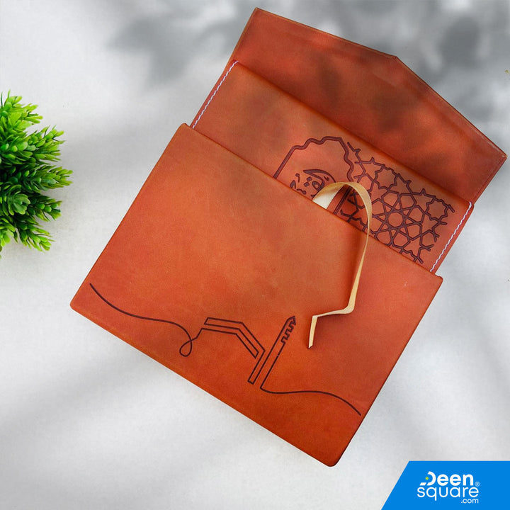 Elegant Quran with PU leather cover and protective case. Features authentic Uthmani script, compact size, and premium finish. Perfect for daily recitation and gifting.