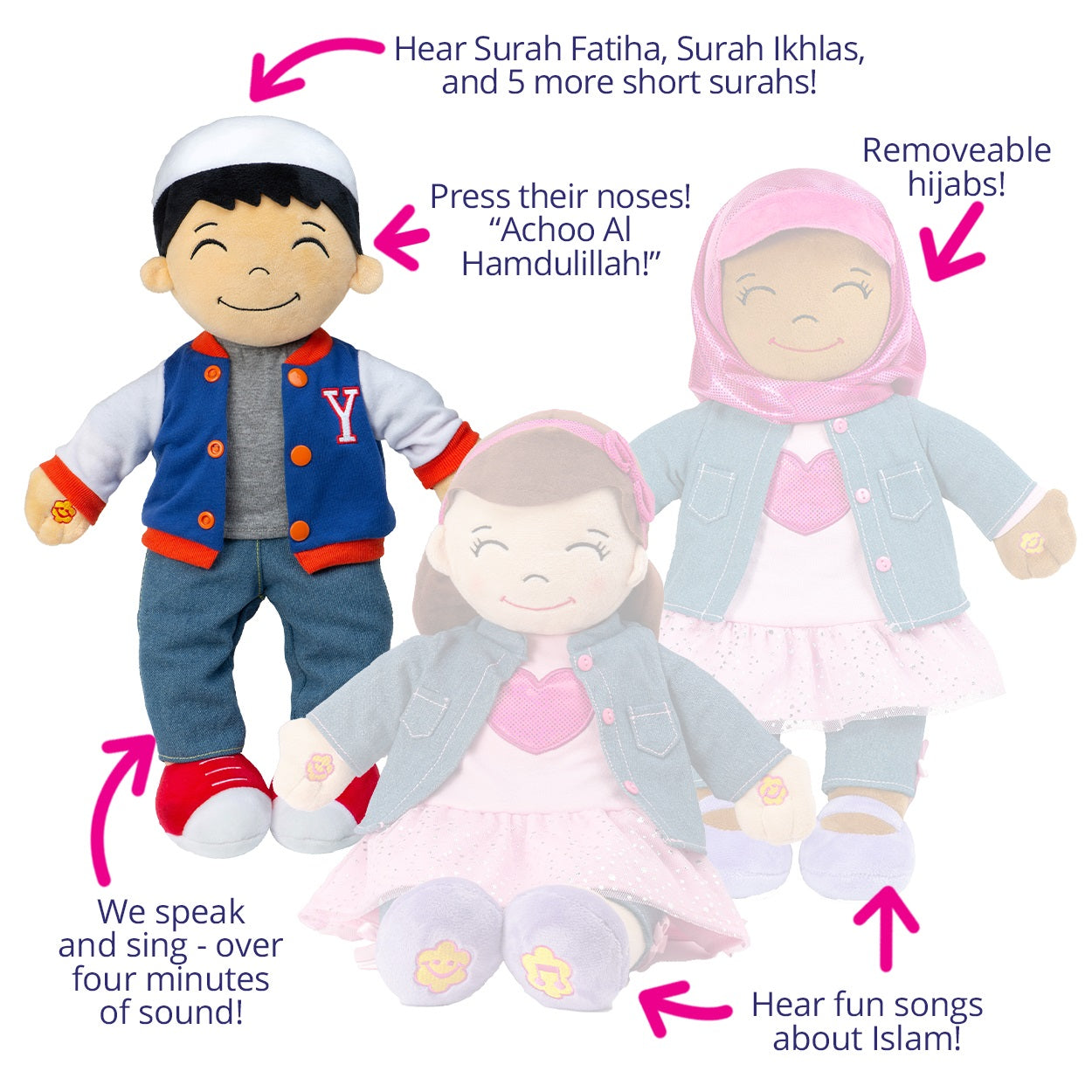 English Arabic speaking Islamic boy doll UAE