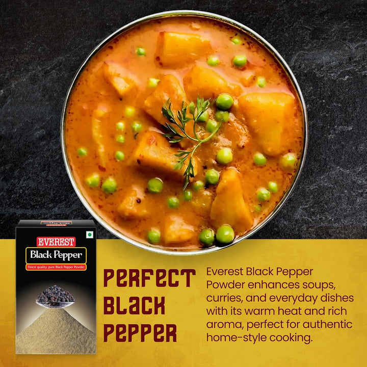 Buy Everest Black Pepper Powder 100g at deensquare.com. Premium Indian spice with rich flavour and aroma, available in Dubai | UAE.