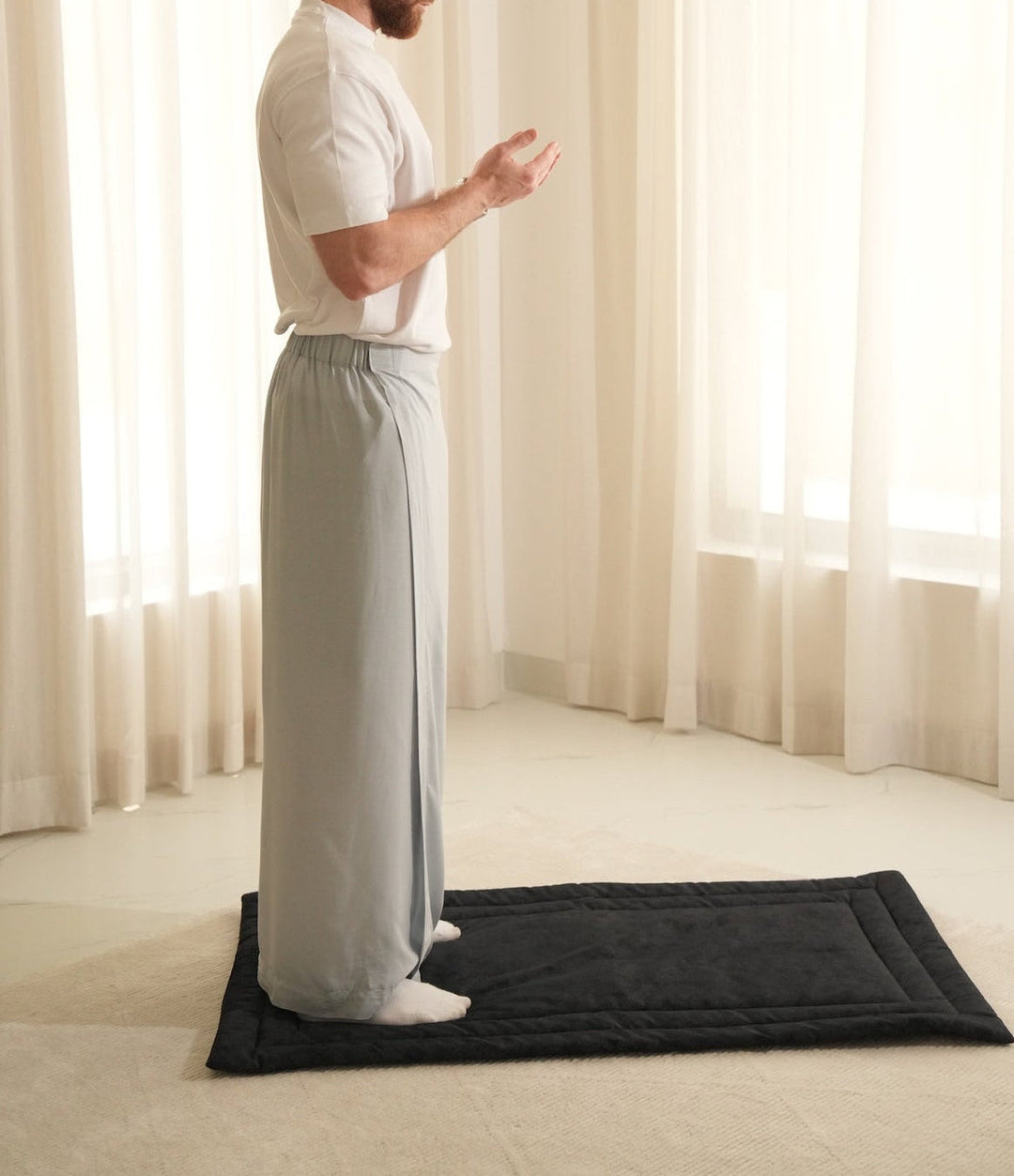 WAZRA Men &amp; Boys Prayer Wizar Cotton Wrap - Grey Color