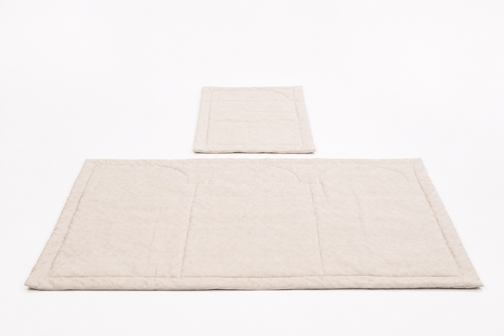 Buy Premium Family Prayer Mat Set for 3–4 people at deensquare.com. Beige Jodali group mat with fast shipping in Dubai | UAE.