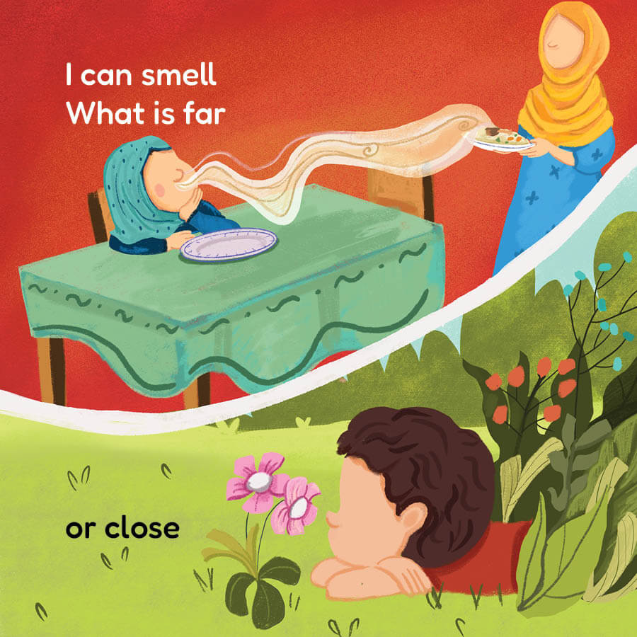 Five Senses, Five Blessings (Board Book) - A Toddler's Guide to Allah's Gifts inside pages