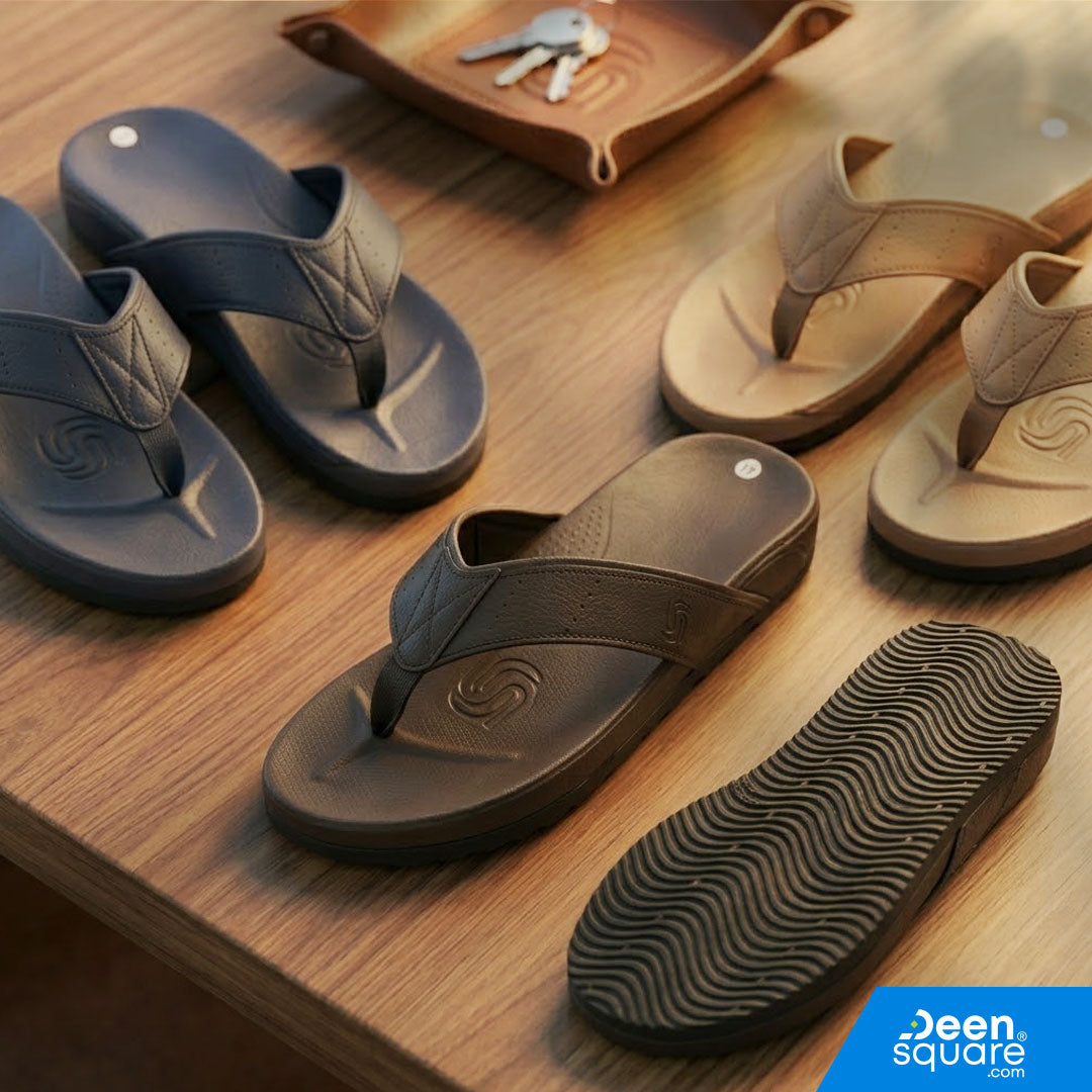 Buy Flip Flop Slippers for Hajj &amp; Umrah at deensquare.com Dubai | UAE. Comfortable Sandals and chappal, lightweight and easy slip-on for pilgrims.