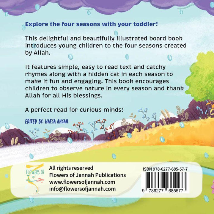 Four Seasons, Four Blessings flowers of jannah book back cover