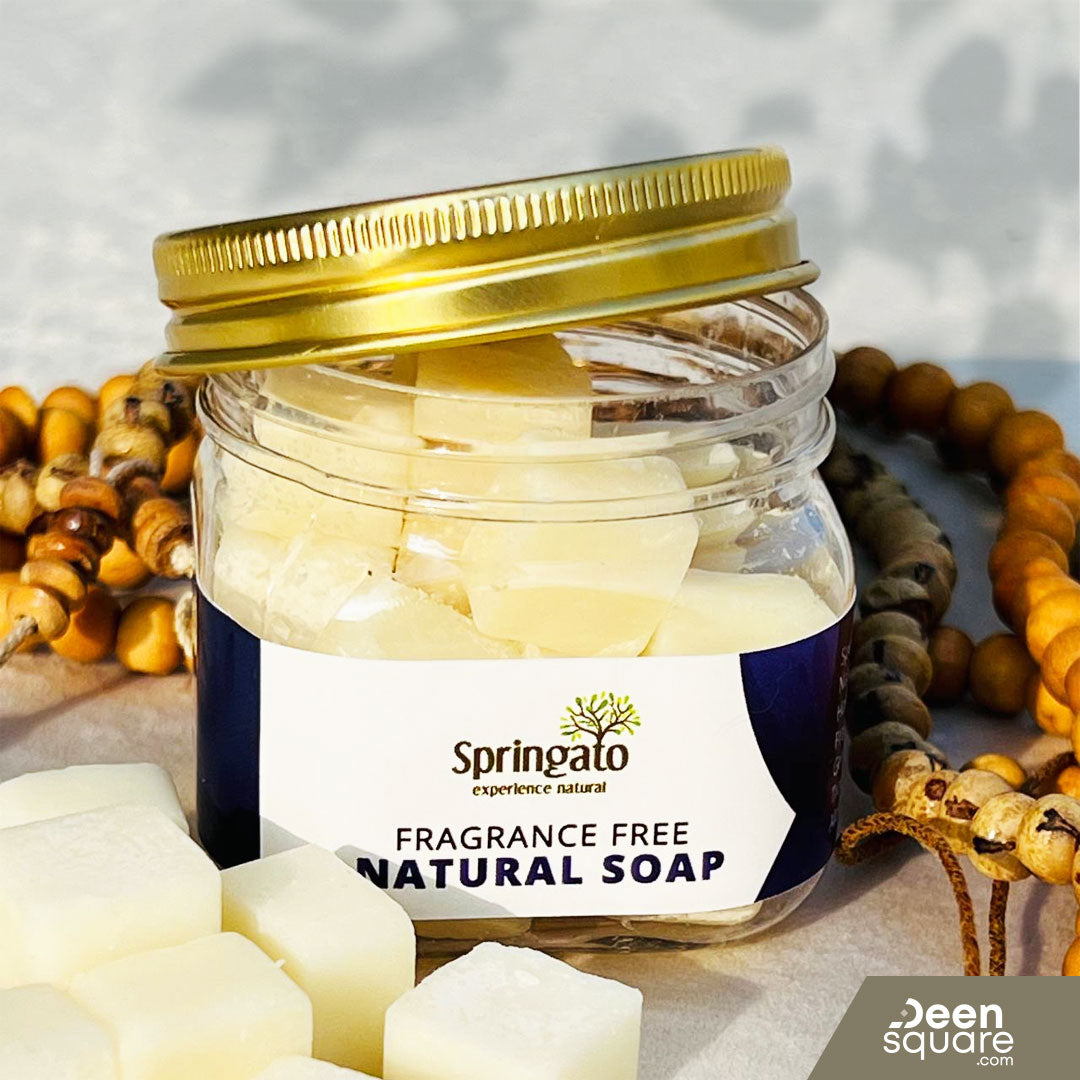 Fragrance Free Natural Soap Pellets for Hajj & Umrah (Unscented Soap)