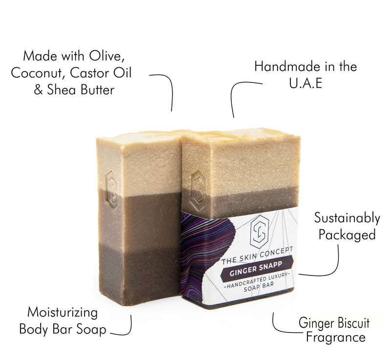 Handmade Artisanal Soap Bar - Ginger Snapp | The Skin Concept