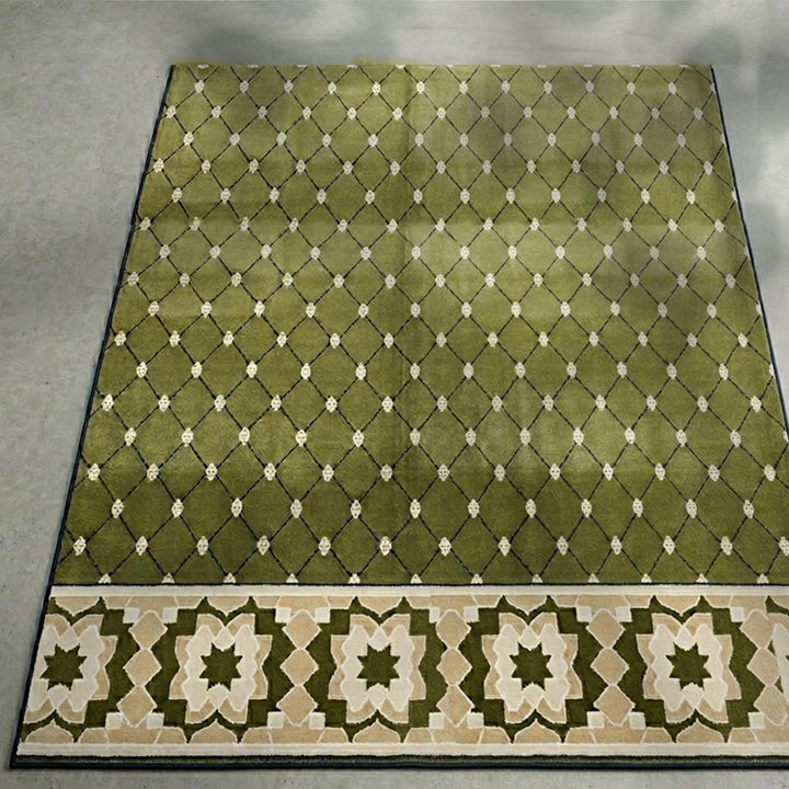 Buy green mosque carpet 133cm x 25m at deensquare.com. Premium Turkish prayer carpet with fast shipping in Dubai | UAE.
