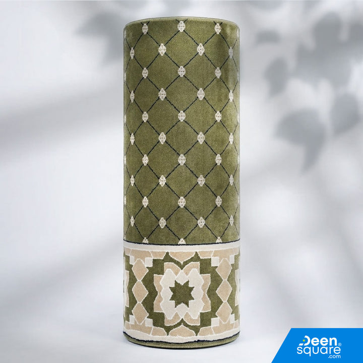 Buy green mosque carpet 133cm x 25m at deensquare.com. Premium Turkish prayer carpet with fast shipping in Dubai | UAE.