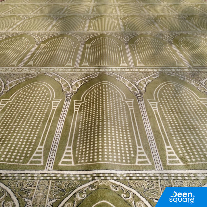 Buy premium green mosque carpet roll 133x25m at DeenSquare.com. Fast shipping in Dubai and delivery across UAE from DeenSquare.com.