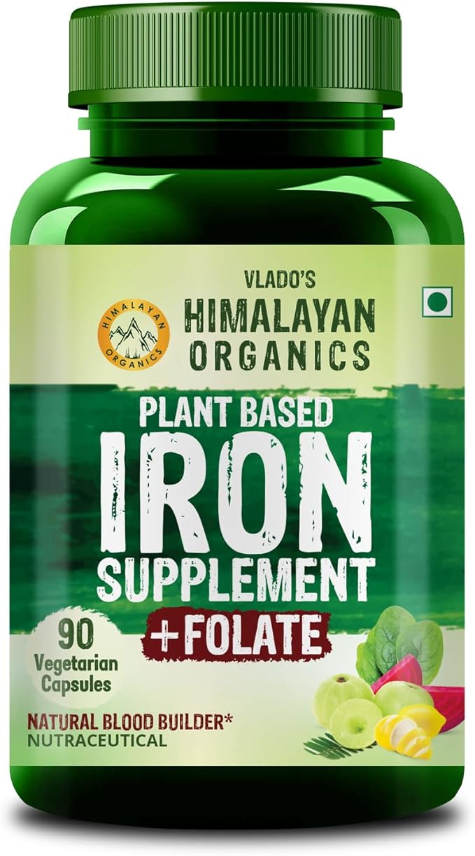 Buy HIMALAYAN ORGANICS Plant-Based Iron with Folate Capsules at deensquare.com. Support daily nutrition with quality supplements in Dubai | UAE.