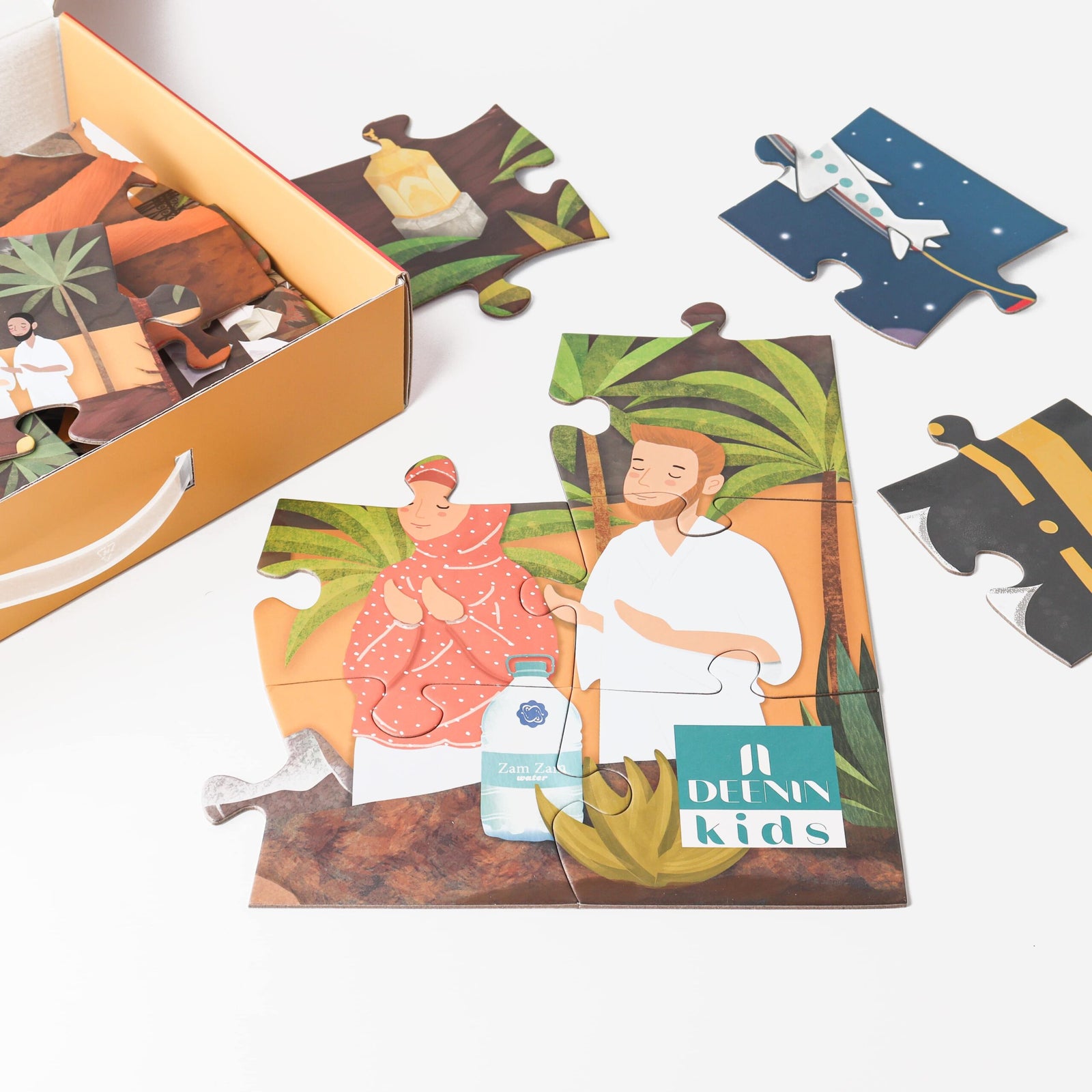 Buy Hajj Adventure Puzzles at deensquare.com | Dubai | UAE. 48-piece Islamic puzzle teaching children about the Hajj journey.