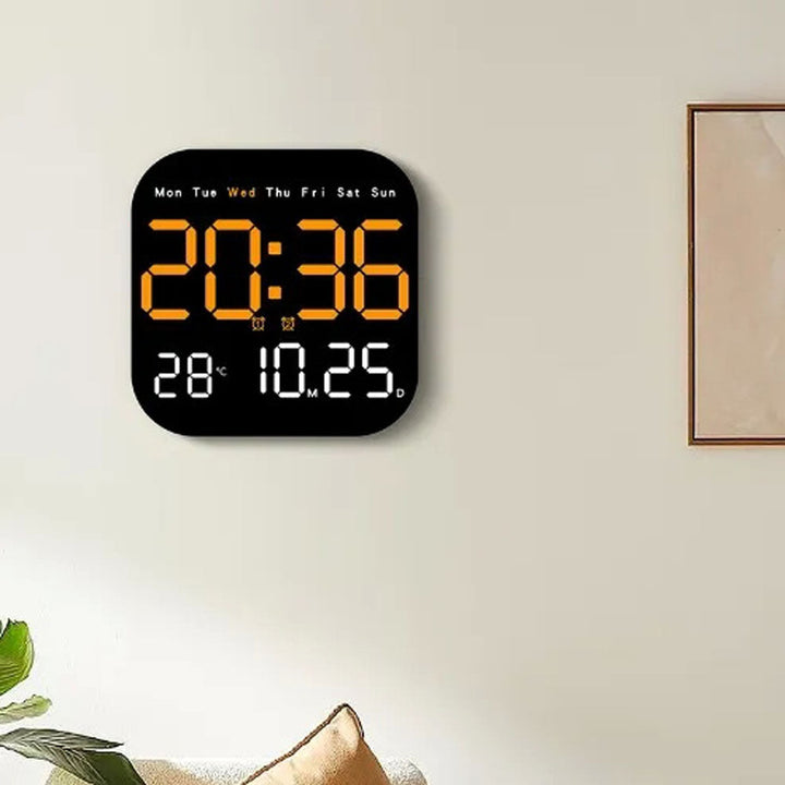 Buy LED Digital Wall/Table Clock Model 6650 at deensquare.com Dubai | UAE. Dual-purpose clock with alarm, date, temperature &amp; remote control.