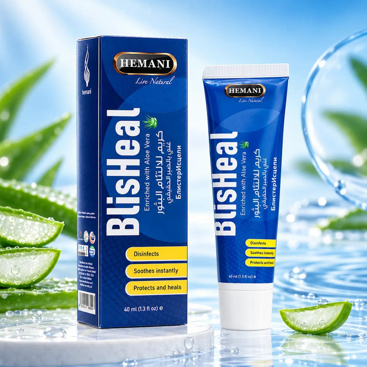 Shop Hemani BlisHeal Blister Healing Cream with Aloe Vera for gentle skin care. Buy at deensquare.com | Dubai | UAE.